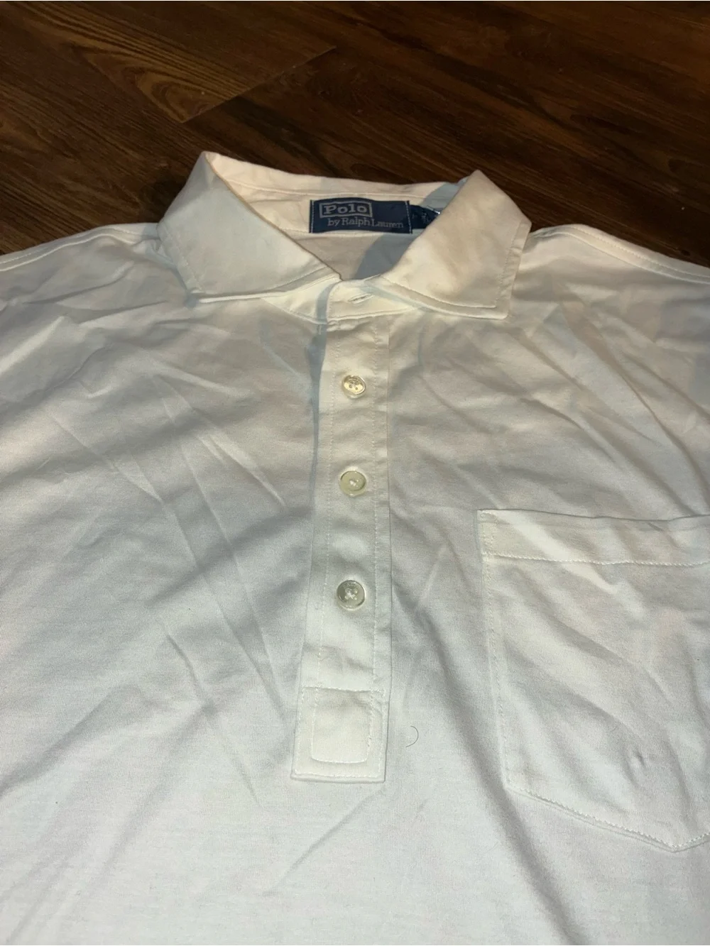 Polo Ralph Lauren White Henley Long-Sleeve Polo Shirt